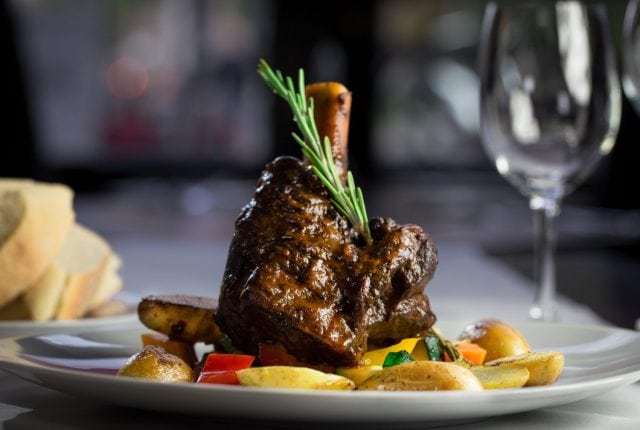 Gourmet Restaurant Dinner Meat and potatoes