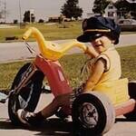 A Backyard Trike Ride on a Quiet 1970s Street
