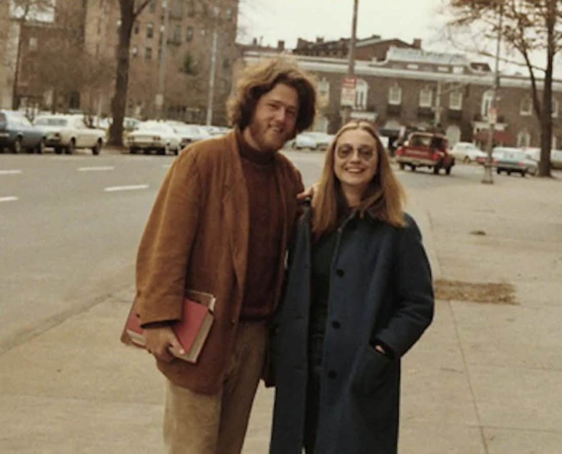 A Young Bill and Hillary Clinton
