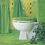 A Fully Green 1970s Bathroom