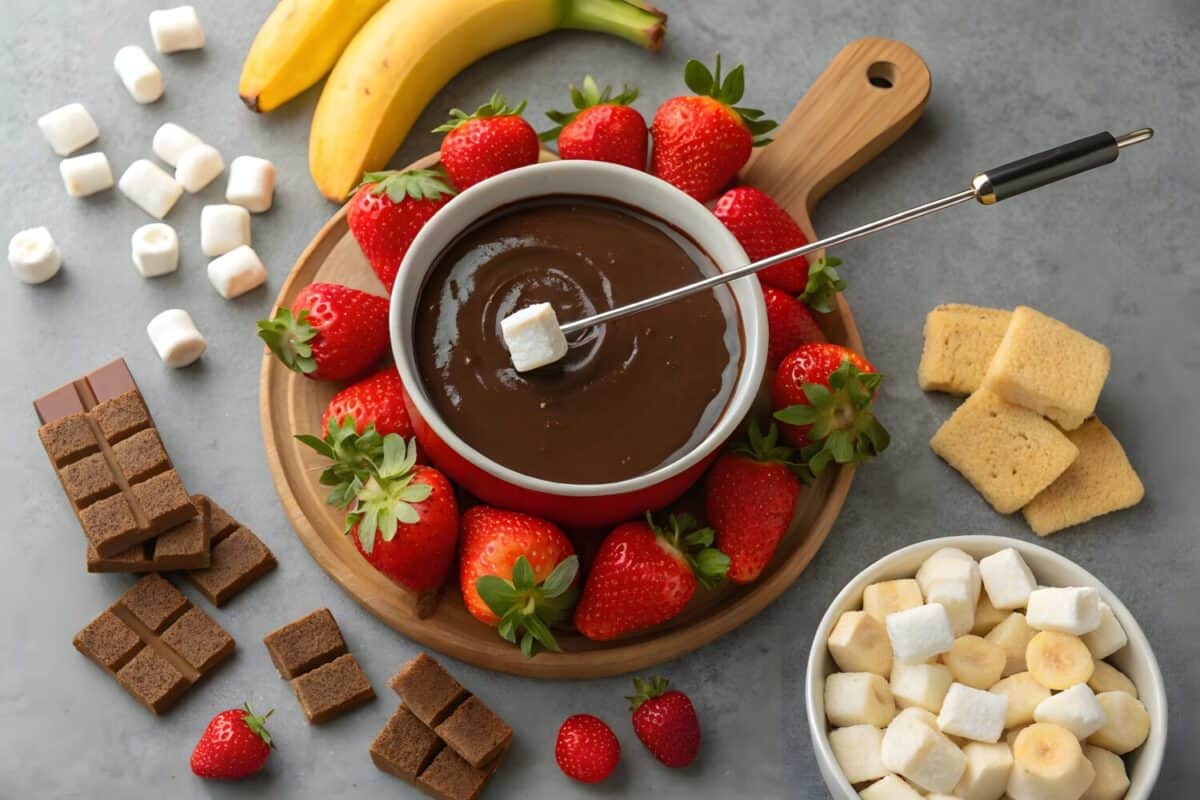 Chocolate Fondue with Fruit Dippers