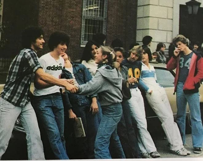 Friends Framed by 1980s School Style