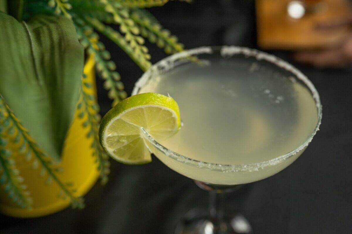 Alcholic Coctail pictures on beach and black background