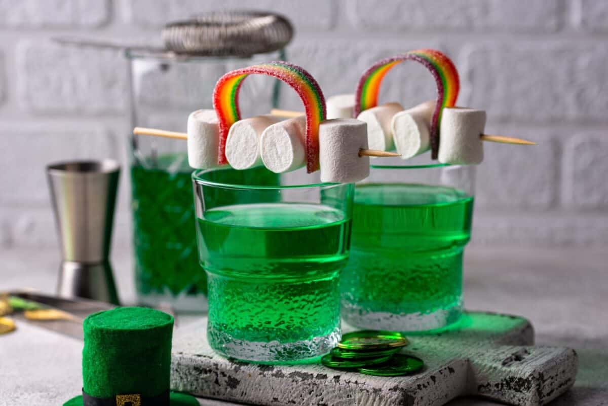 Green cocktail for St. Patrick day