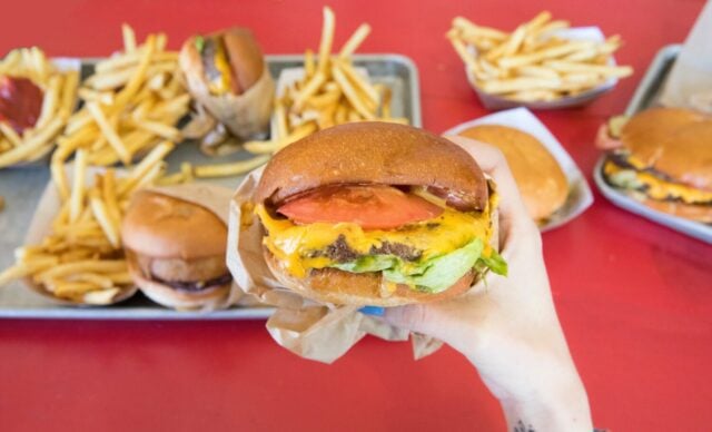 Fast Food Burger and Fries
