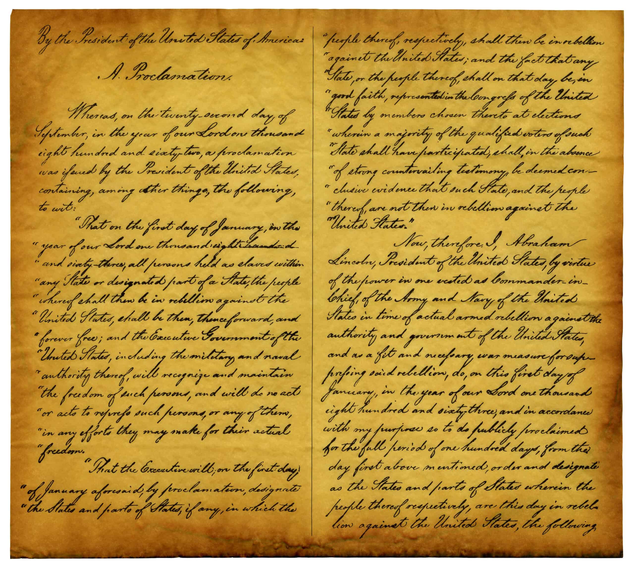 The Emancipation Proclamation Freed All the Slaves