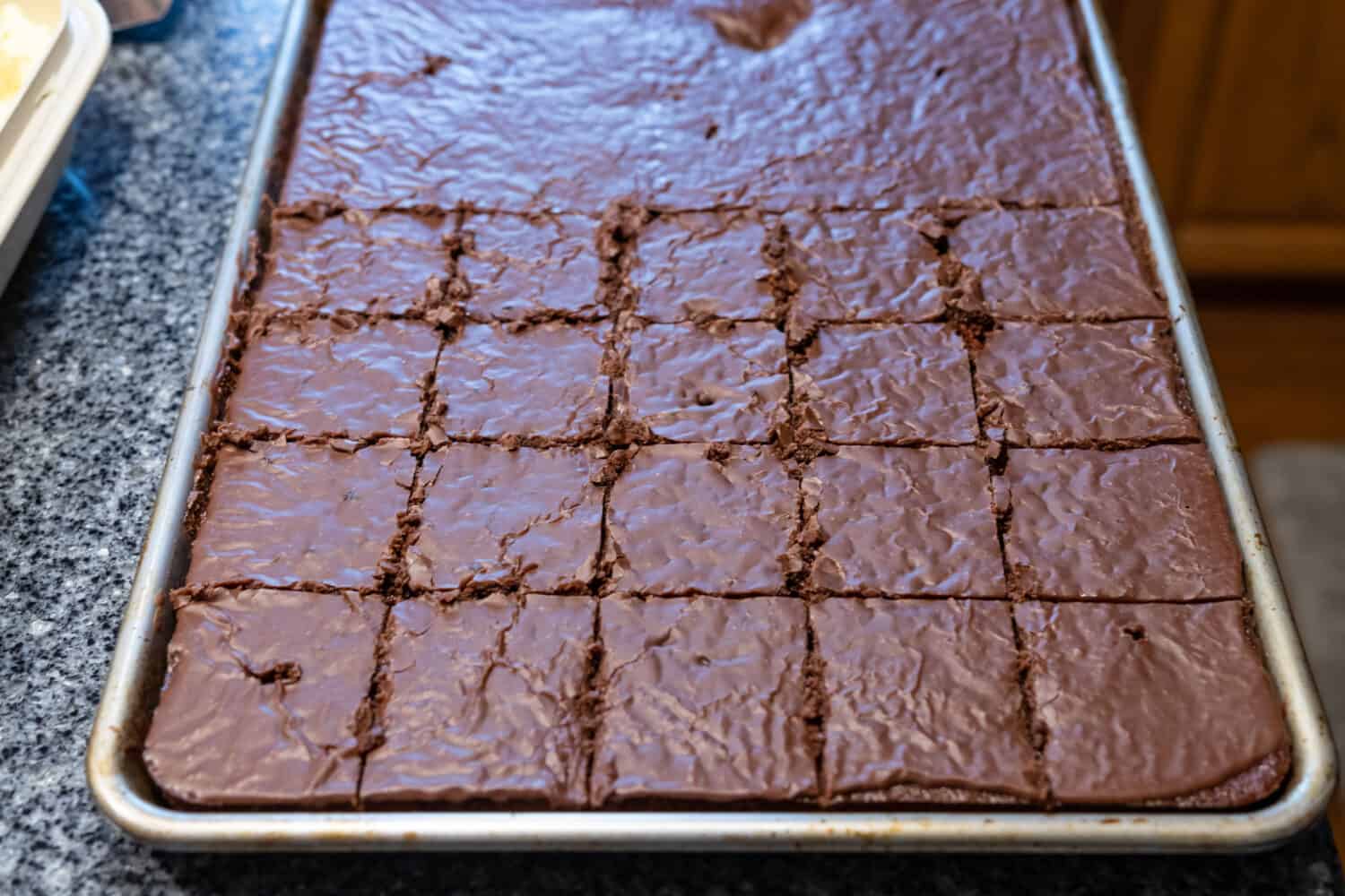 The Sheet Cake From a Pan