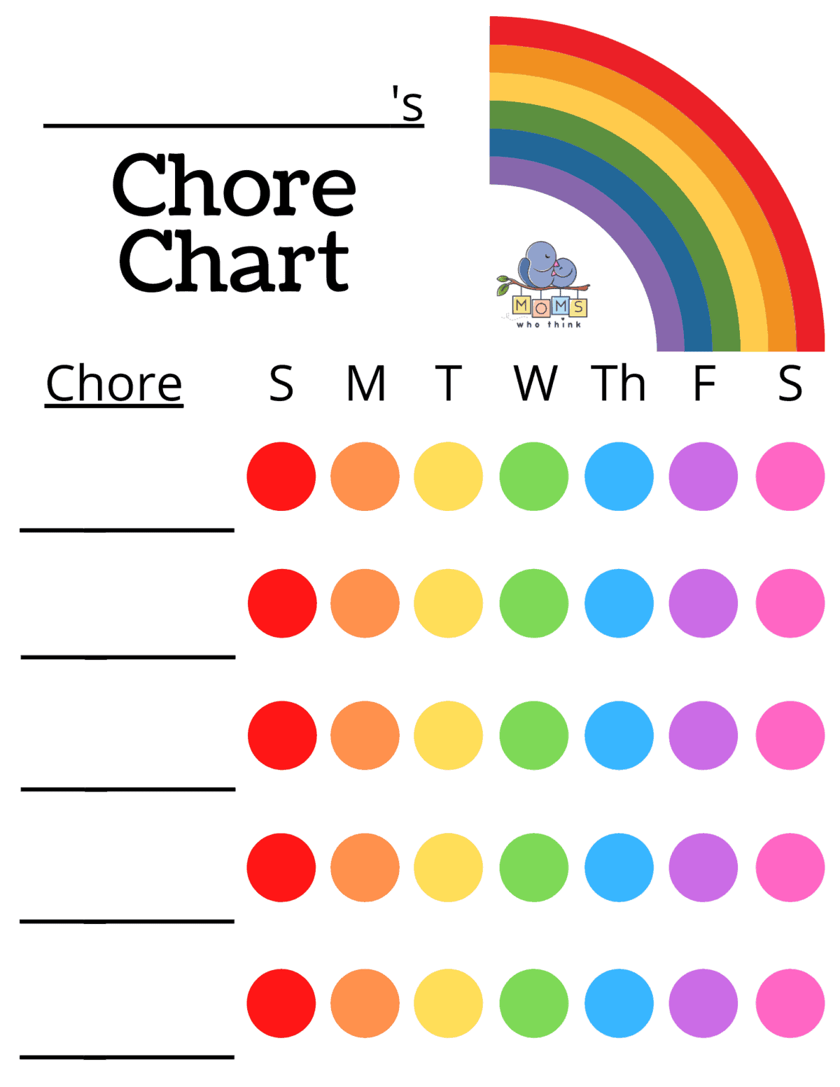You Need to Check Out These Printable Chore Charts