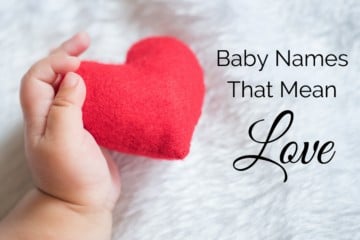 baby hand with heart - baby names that mean love