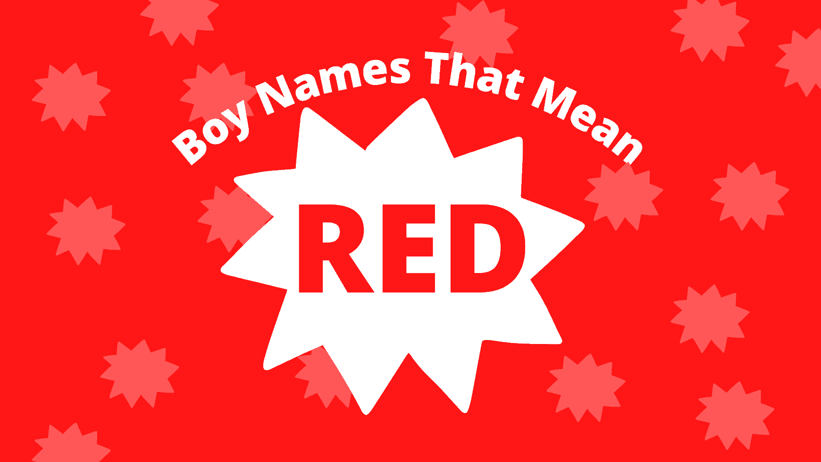 Boy names that mean red