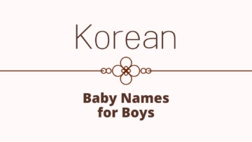 Korean Baby Names for boys