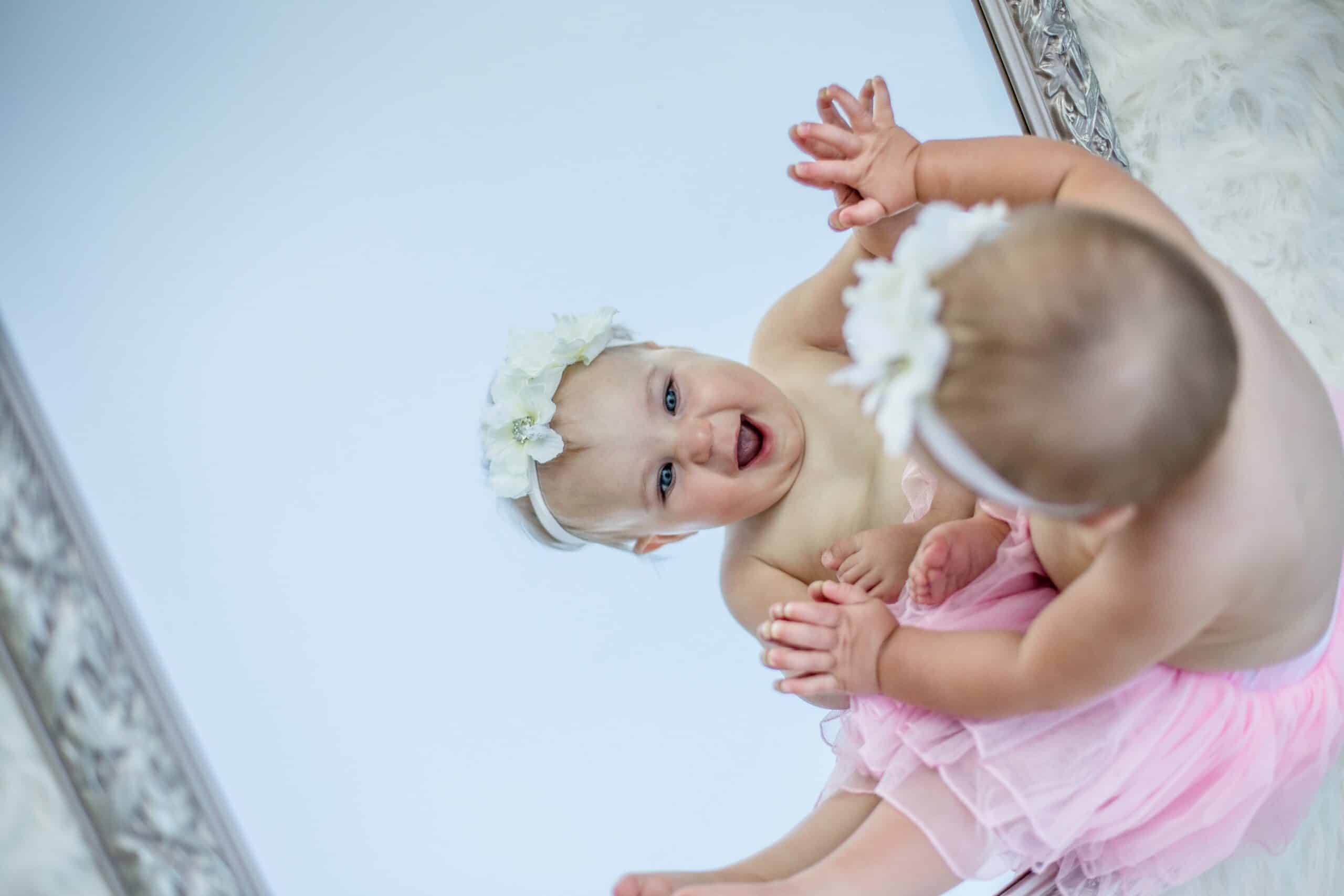 Baby Images & Photos Baby Love Smile Bow Laugh Hd Pink Wallpapers Reflection Toddler Selfie Mirror