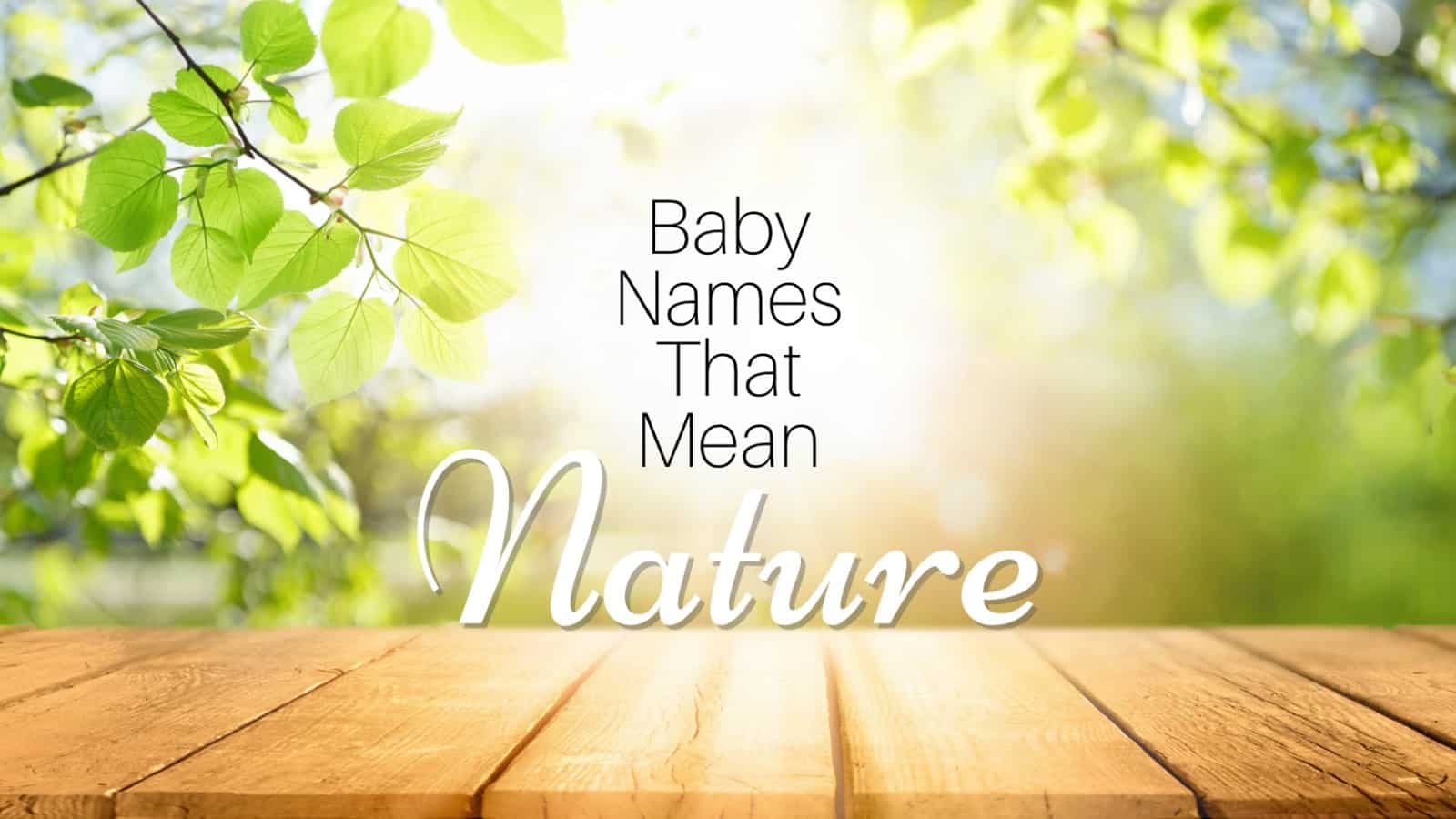 baby names that mean nature