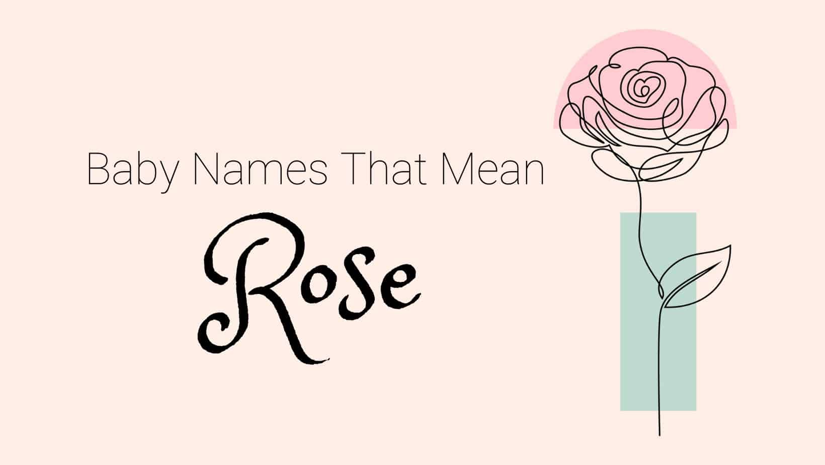 Baby Names That Mean Rose