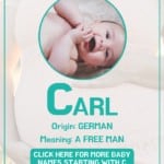 Baby boy name meanings - Carl