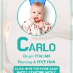 Baby boy name meanings - Carlo