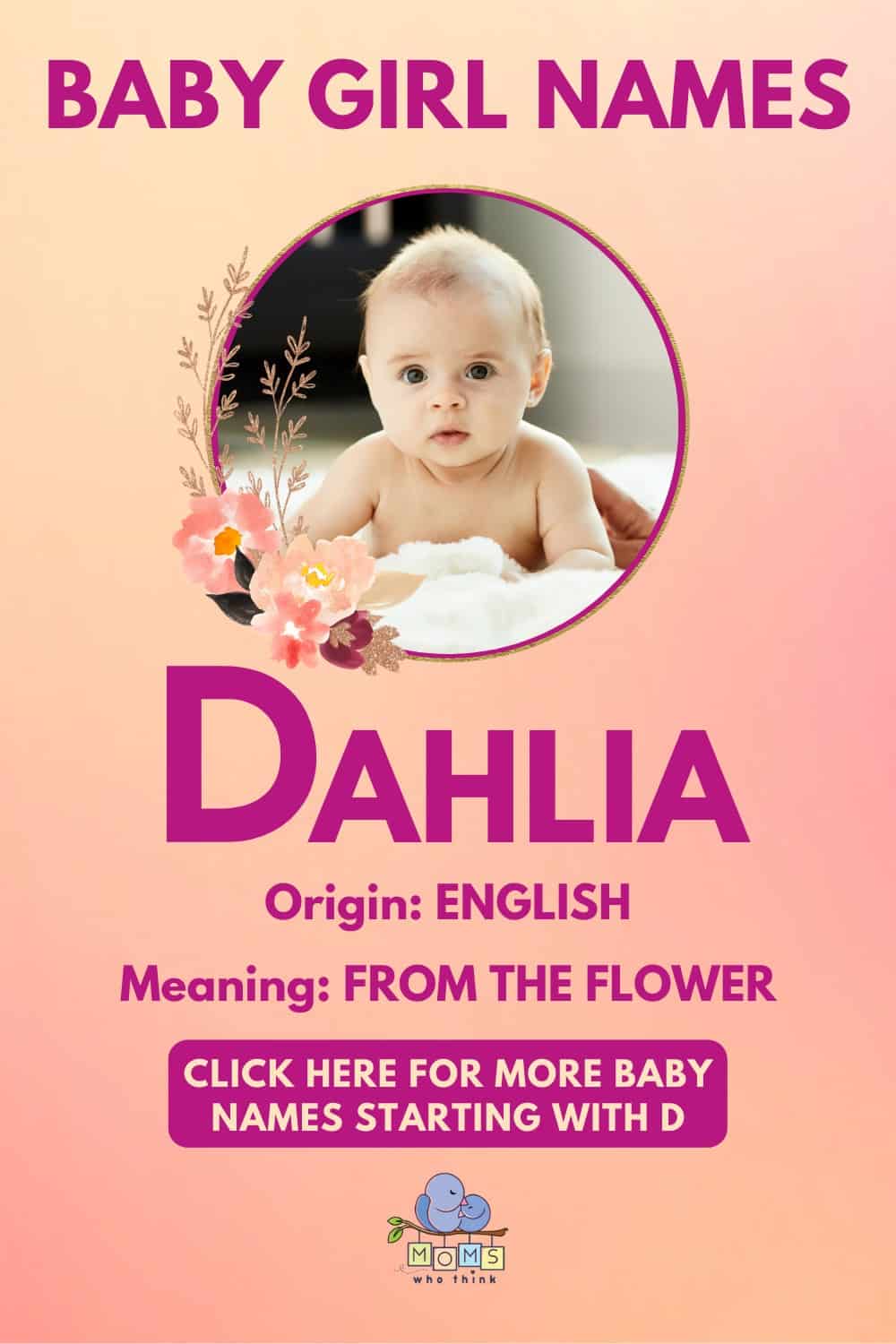 Baby girl name meanings - Dahlia
