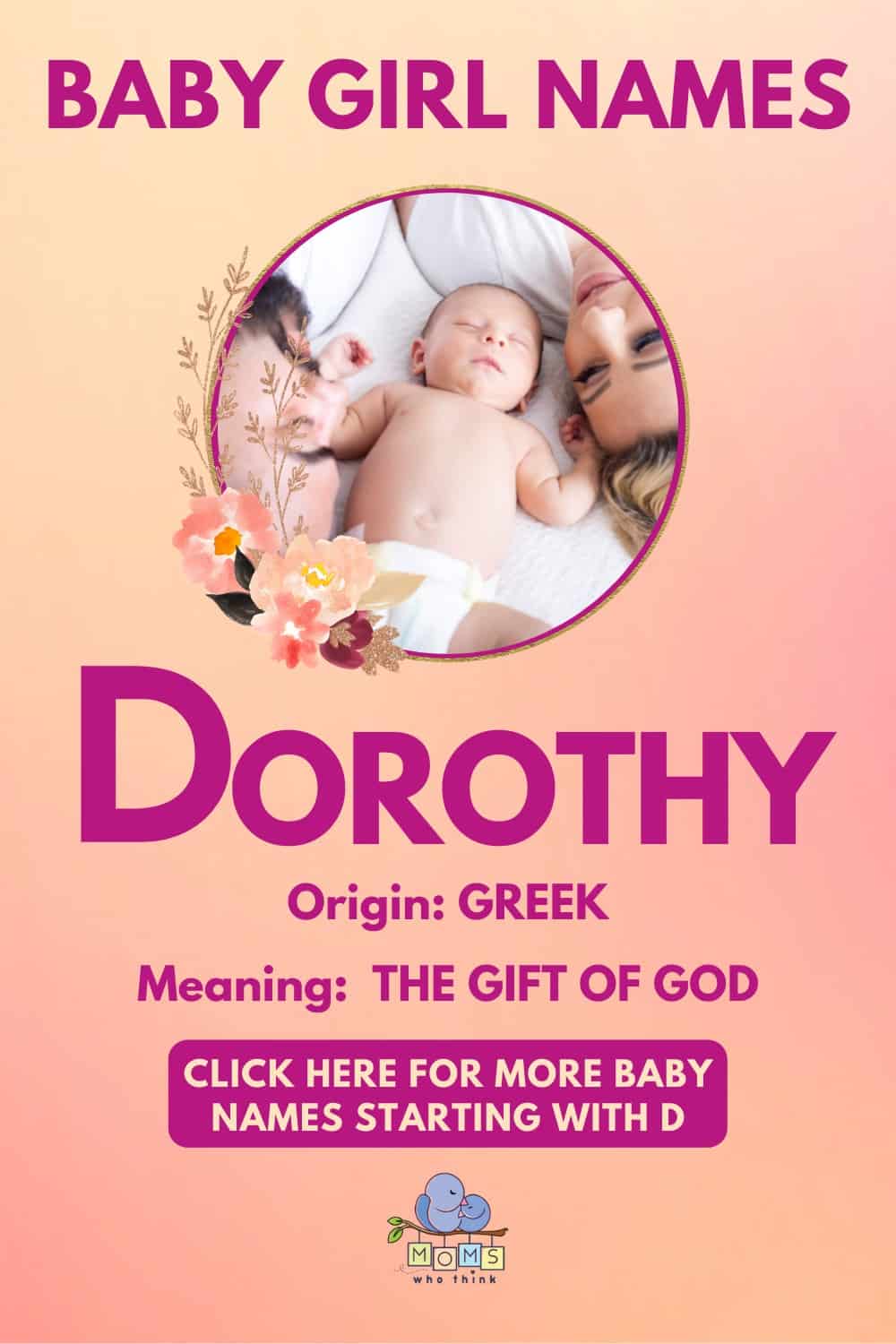Baby girl name meanings - Dorothy