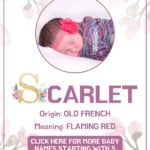 Baby girl name meanings - Scarlet