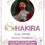 Baby girl name meanings - Shakira