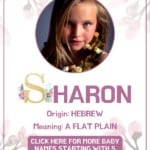 Baby girl name meanings - Sharon
