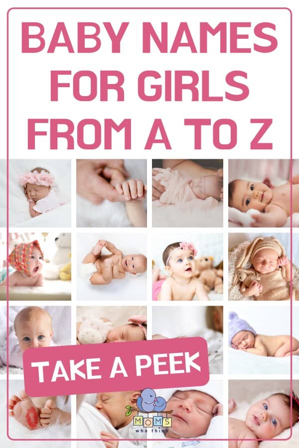 Baby names for girls from A to Z