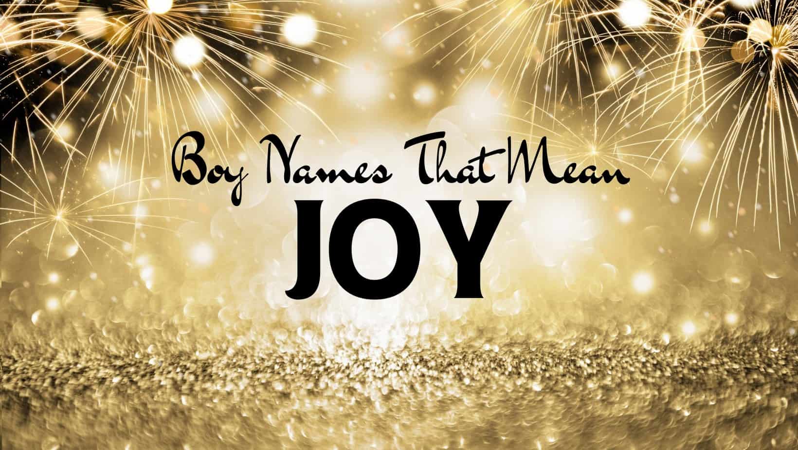 Boy Names That Mean Joy