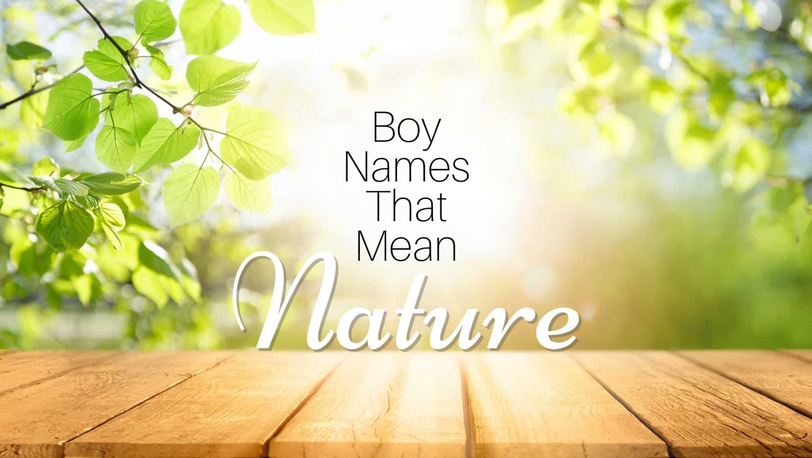 Boy names that mean nature