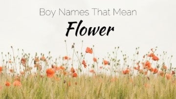 Boy Names That Mean Flower
