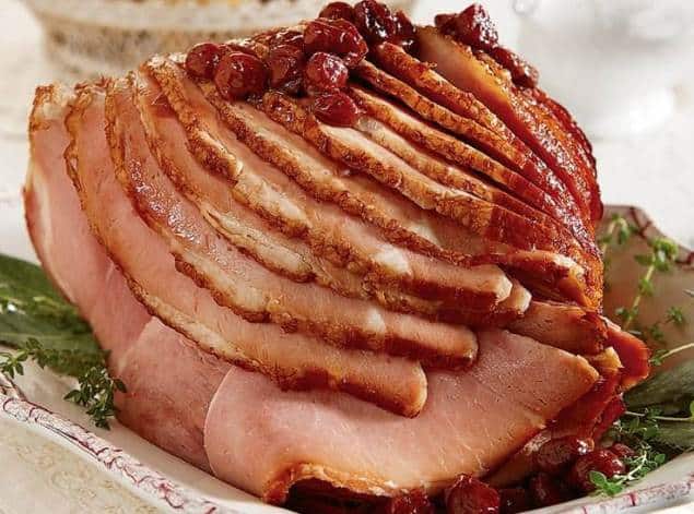 Cherry and Red Wine Glazed Ham