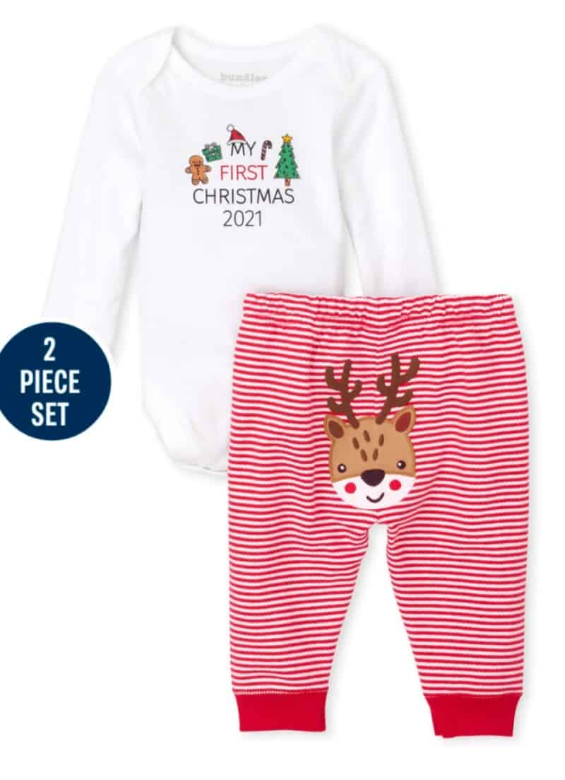 Children's Place My First Christmas onesie and pants