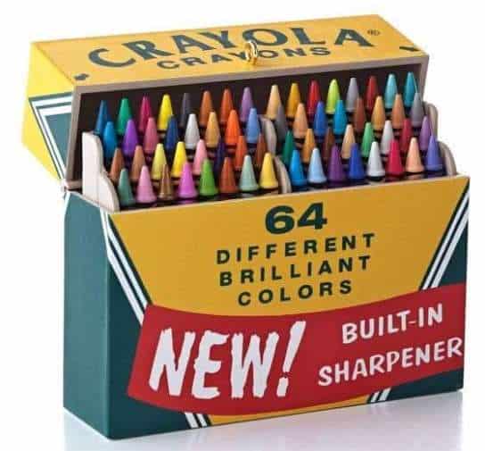 Crayola Box of 64 with the Built-In Sharpener