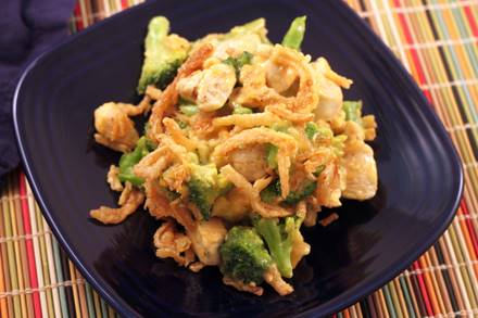 Crunchy Chicken Cheddar Broccoli Bake