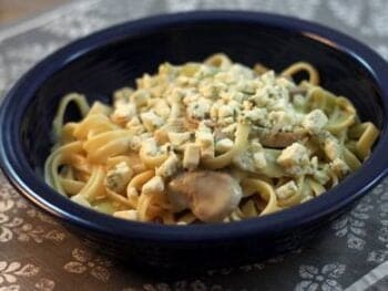 Blue Cheese Artichoke Fettuccine