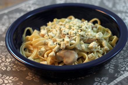 Blue Cheese Artichoke Fettuccine