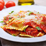 BAKED RAVIOLI, Ravioli, Pasta, Tomato Sauce, Cheese, Ricotta