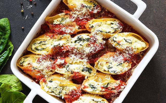 Chicken and Spinach Stuffed Shells, Animal Shell, Backgrounds, Baked, Basil, Casserole