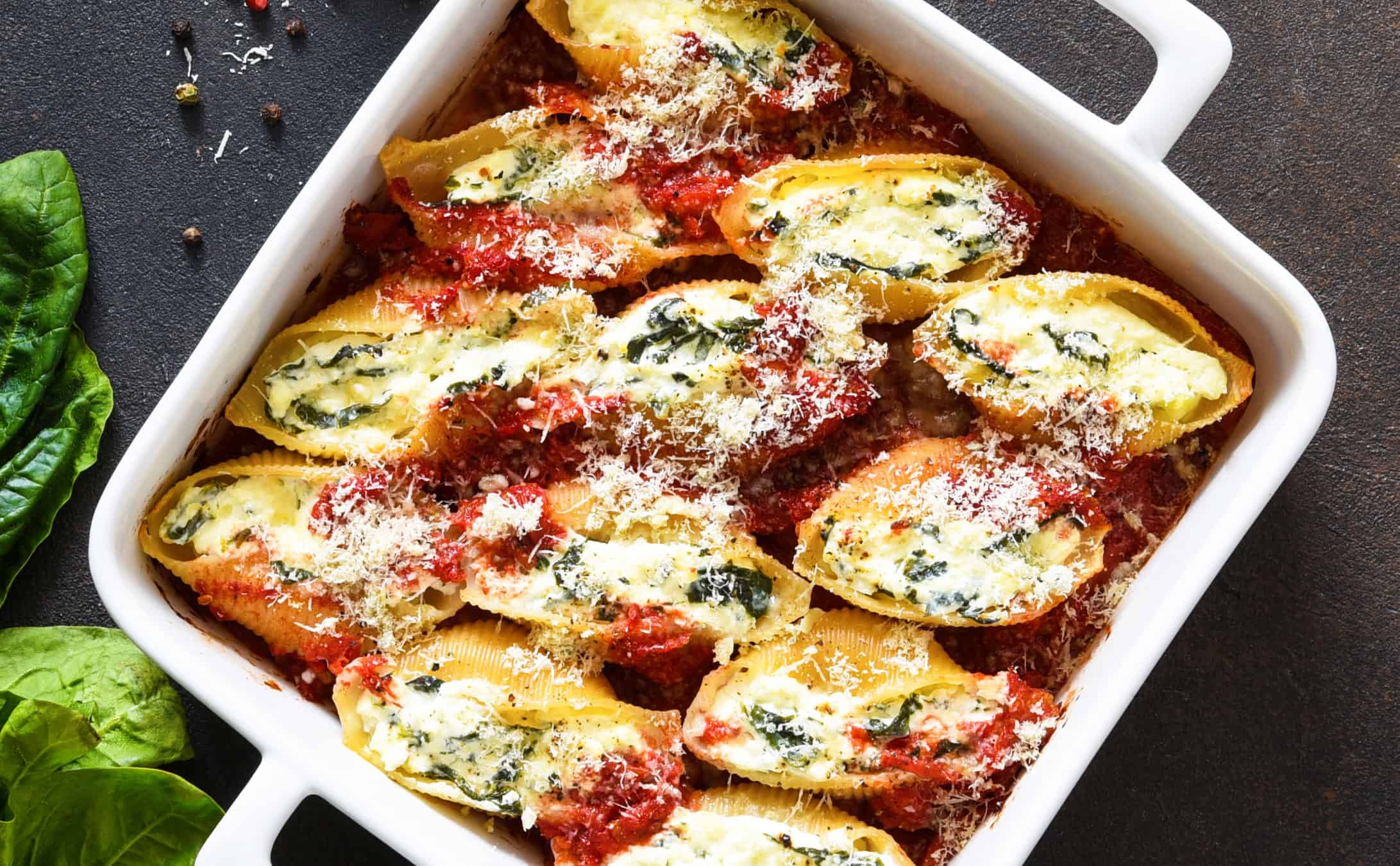 Chicken and Spinach Stuffed Shells, Animal Shell, Backgrounds, Baked, Basil, Casserole