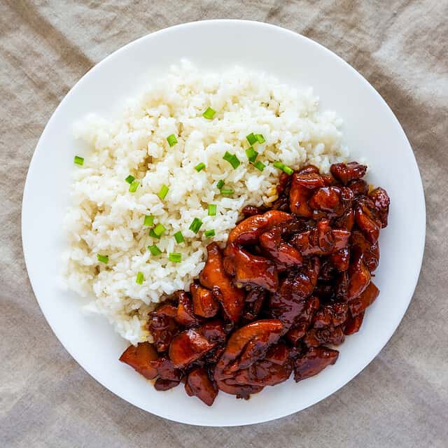 Bourbon Chicken, Brown, Brown Sugar, Color Image, Cooked, Dinner