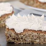 Banana Sheet Cake with Cream Cheese Frosting, Baked, Close-up, Dessert - Sweet Food, Food, Homemade