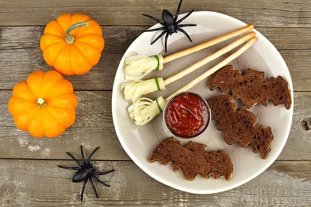 Halloween Bat Sandwich Recipe, Above, Autumn, Bat - Animal, Bread, Broom