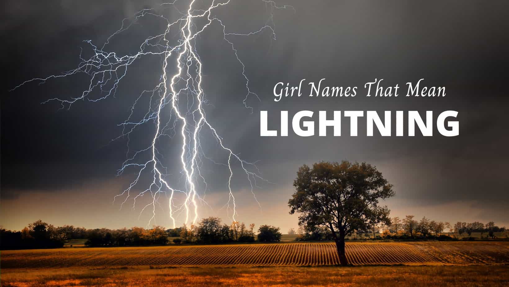 Girl Names That Mean Lightning