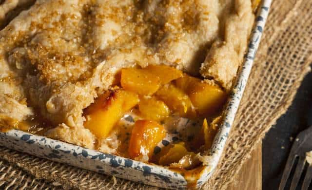 Healthy Peach Cobbler