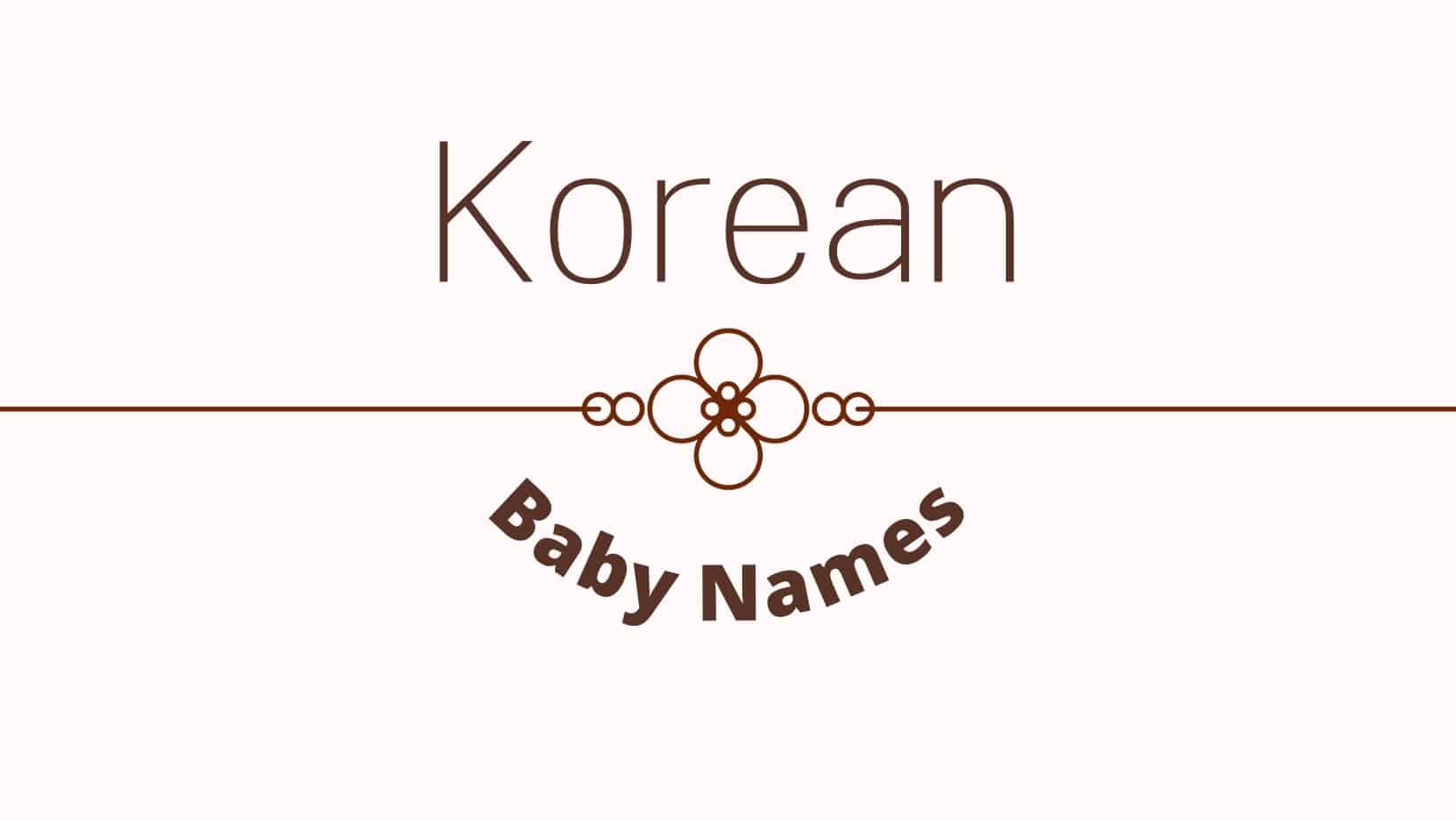 Korean Baby Names