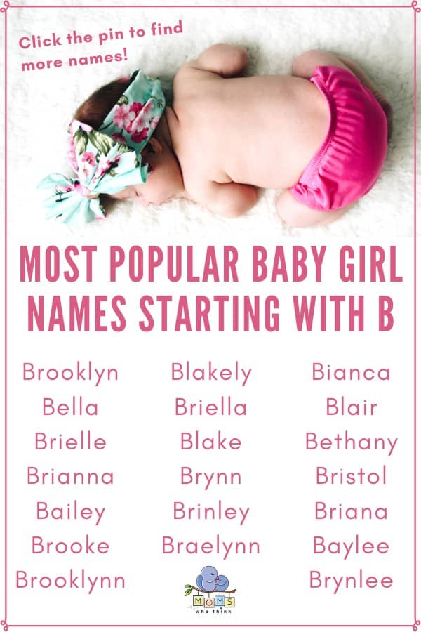 Baby Girl Names That Start With B