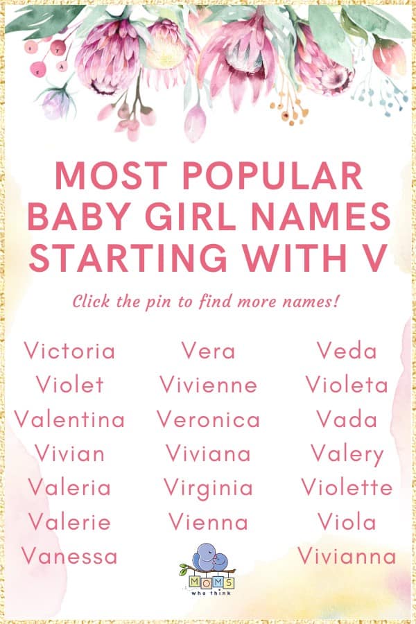 Baby Girl Names That Start With V