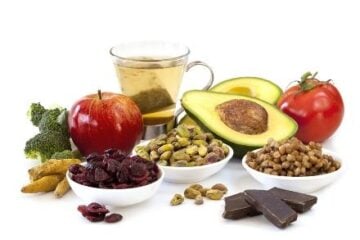 Variety of foods rich in antioxidants