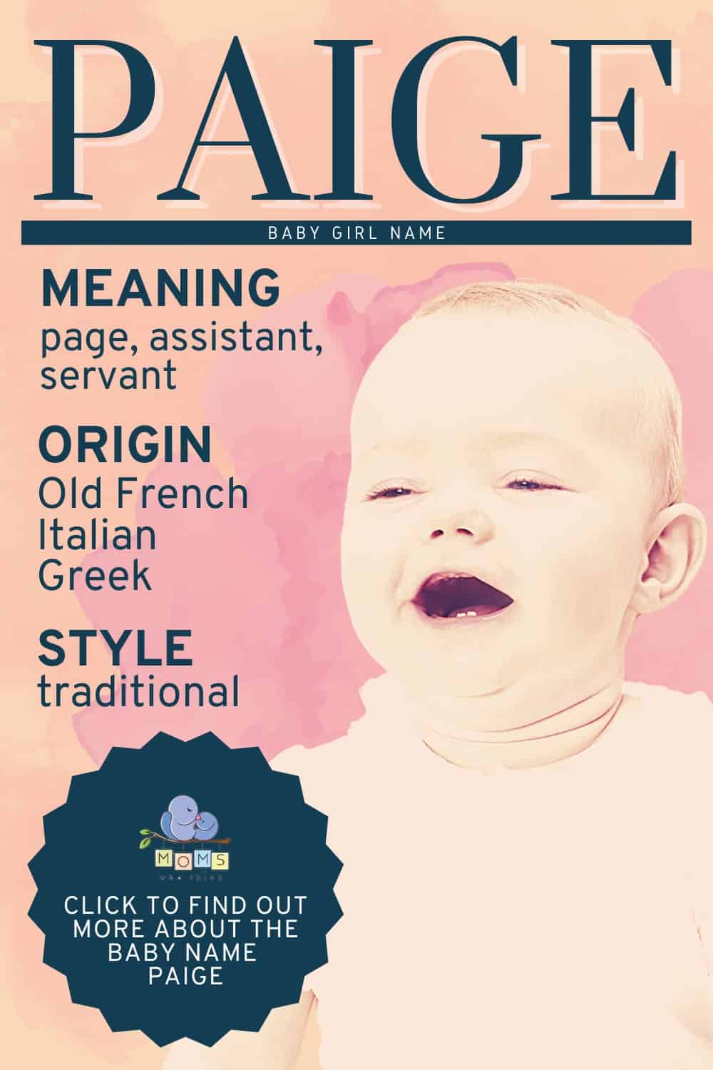 Paige Name Meaning & Origin | Middle Names for Paige