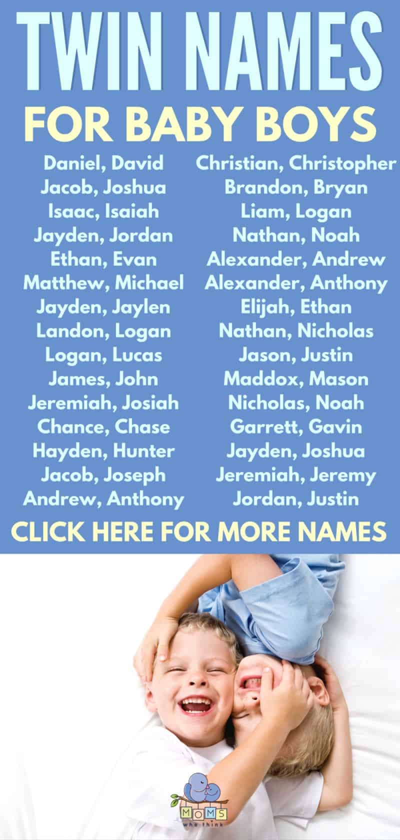 Popular Twin Baby Boy Names