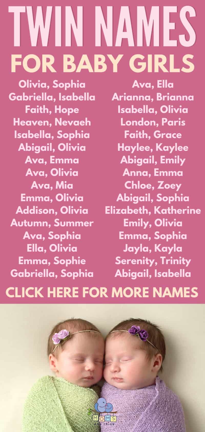 Popular Twin Baby Girl Names